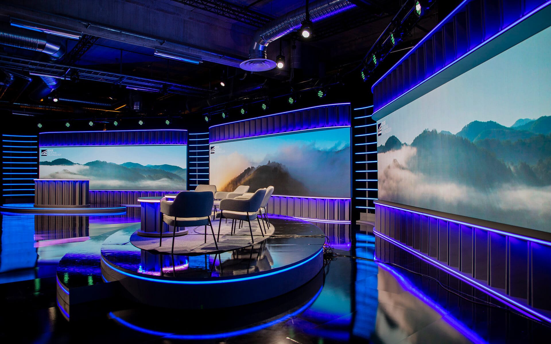 Scendekor och teknik i Studio Flex, Scandic Infra City 2021