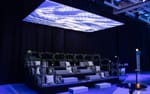 Specialbyggd läktare med gobo-belysning i eventlounge, Quality Hotel™ Strawberry Arena