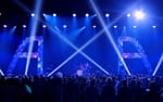 The Last Internationale helbild pa scen med LED-vagg och scenljus, ATEA Boson 2023