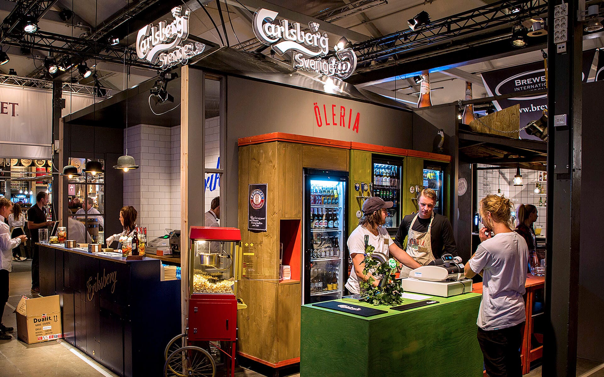 Carlsberg Öleria samlingsmonter för flera varumärken, öl- och whiskymässa