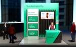 Virtuell 3D-mässmonter med produktinformation och interaktivitet, Dustin Benelux Twebcast