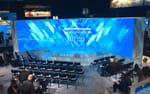 Inspirationsscen med LED-skärm i Dustins mässmonter, Dustin Expo 2017 Avicii Arena