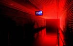 Lasertunnel som entré till Dustin Summit 2022, Avicii Arena Stockholm