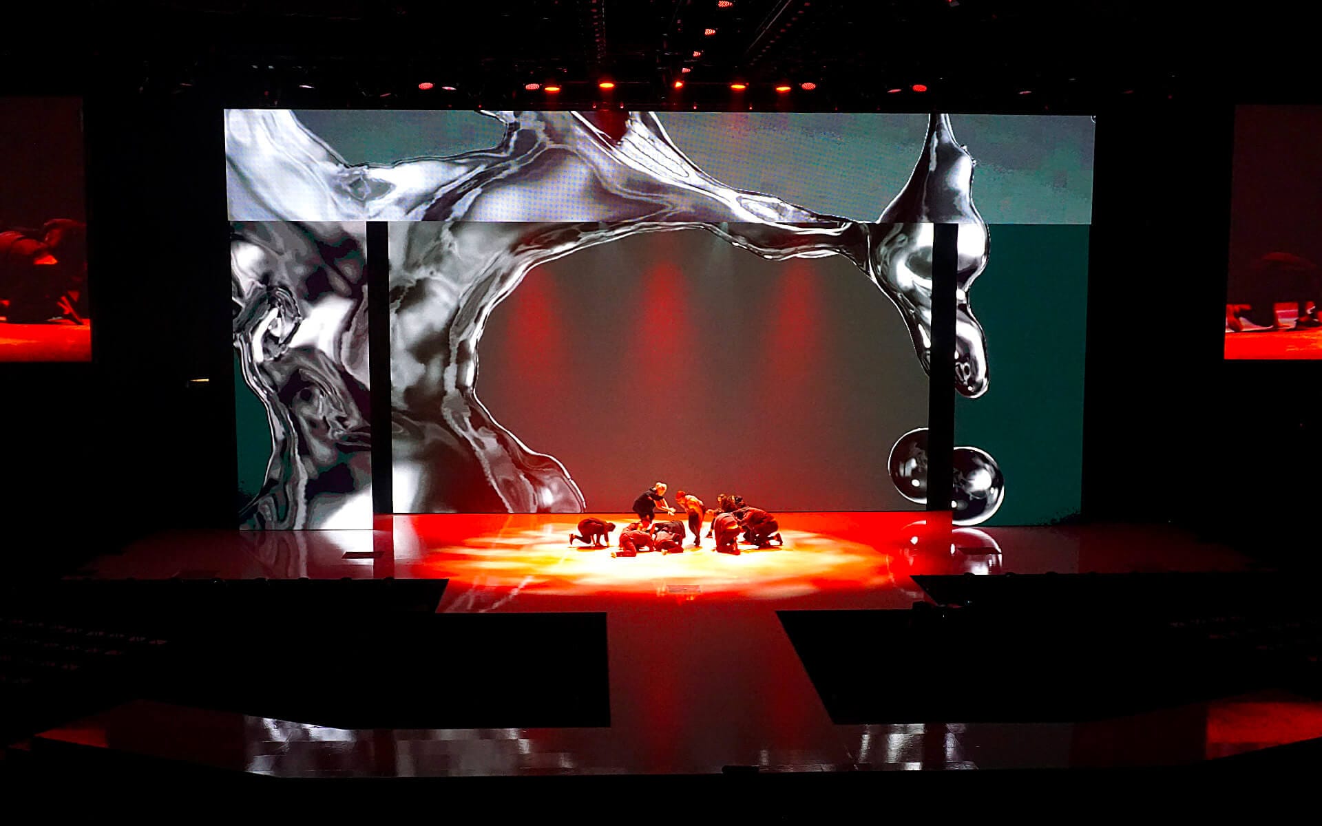 Video content for dance number on stage, Goldwell Global Zoom Avicii Arena