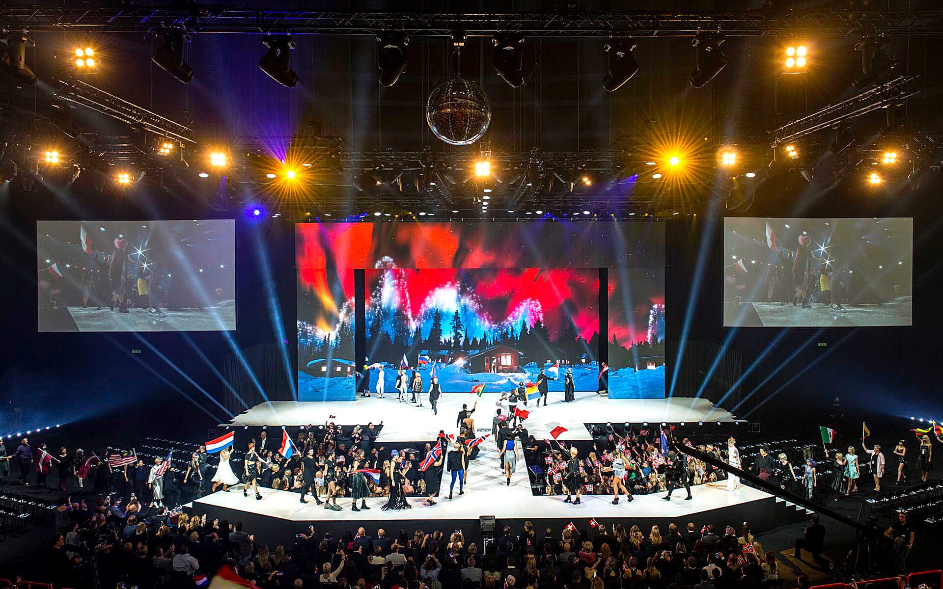 Leverans av design och teknik till Goldwell Global Zoom event i Globen / Avicii Arena