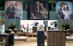 Rustik lounge med stora print ovanför, Goldwell Global Zoom 2017 Fira Barcelona