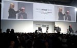 Videopanorama projicerat med sex projektorer över scenen, Goldwell Global Zoom Barcelona 2017
