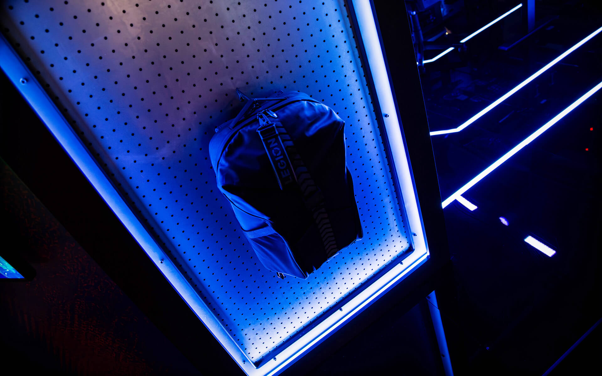 Lenovo products on display at a workstation in the booth