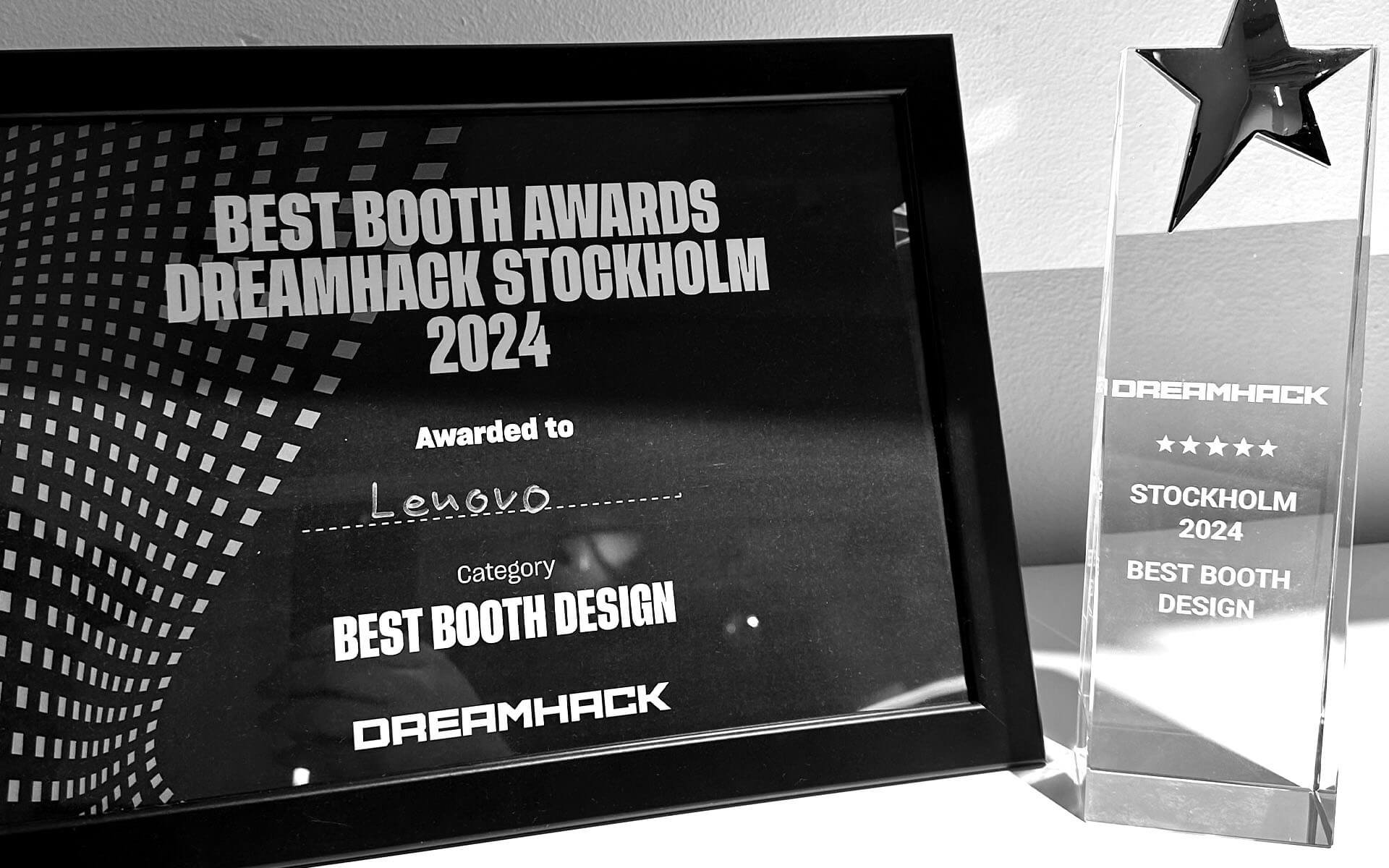 The Best Booth Design award at Dreamhack 2024