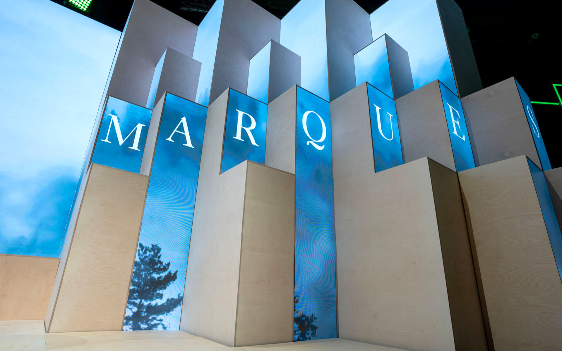 Overview of the set design for Marques Conference