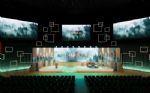 3D-rendering av scendesignen inför produktion