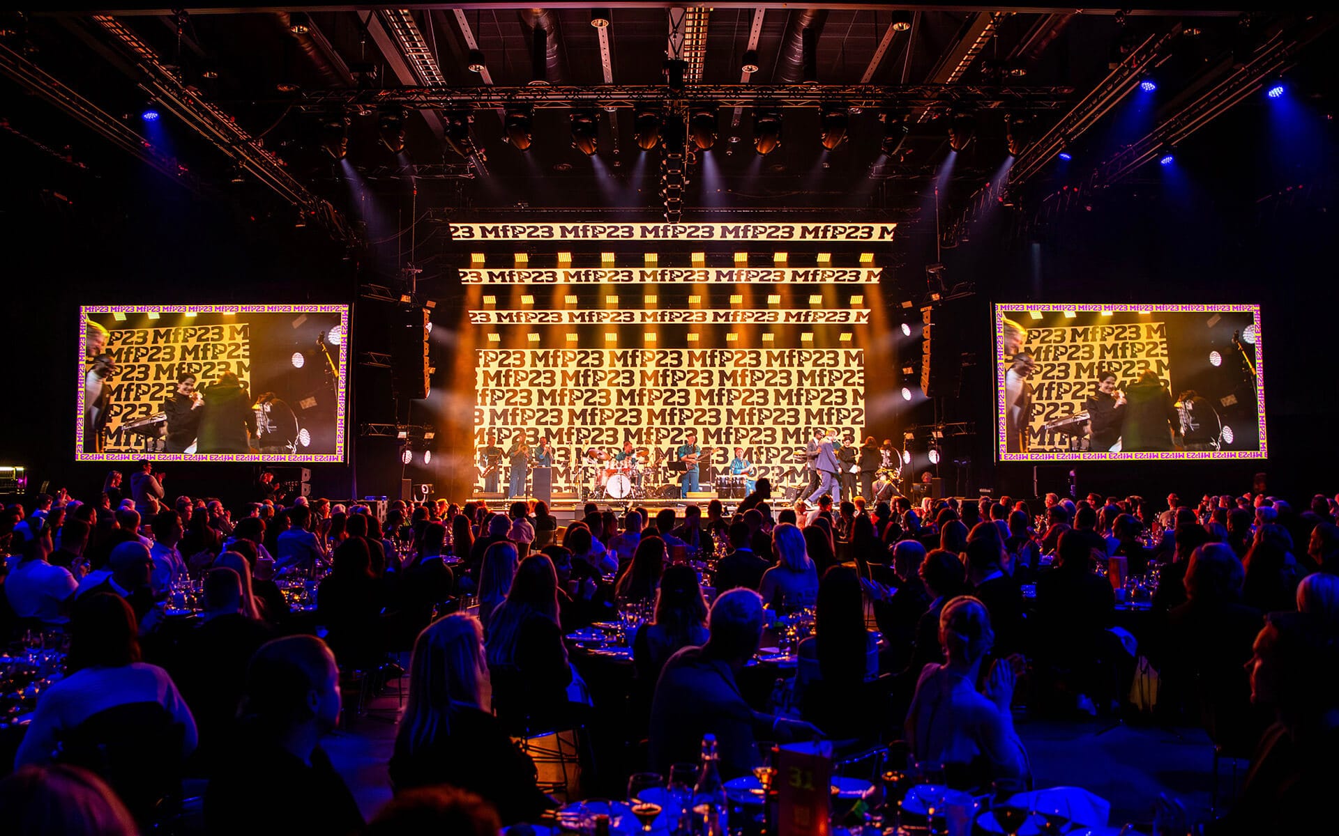Prisutdelning i full gång i Artboxen på Artipelag, Musikförläggarnas Pris 2023