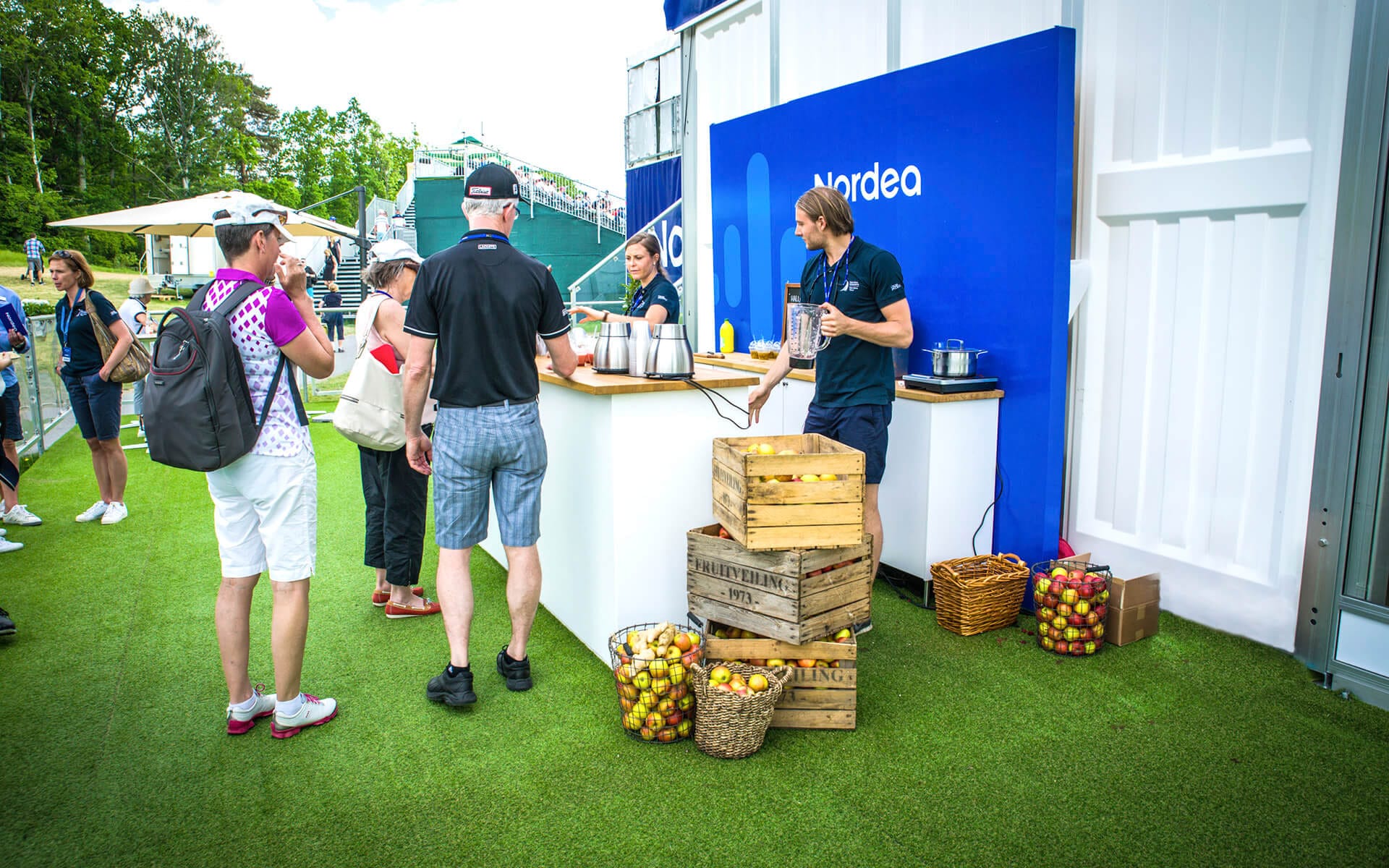 Popup-bar utanför Nordeas VIP-tält, Nordea Masters Bro Hof