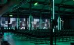Miljöljus med LED-strips och Astera-rör i salongen – Nordnet NXT Summit 2023, Nacka Strandsmässan
