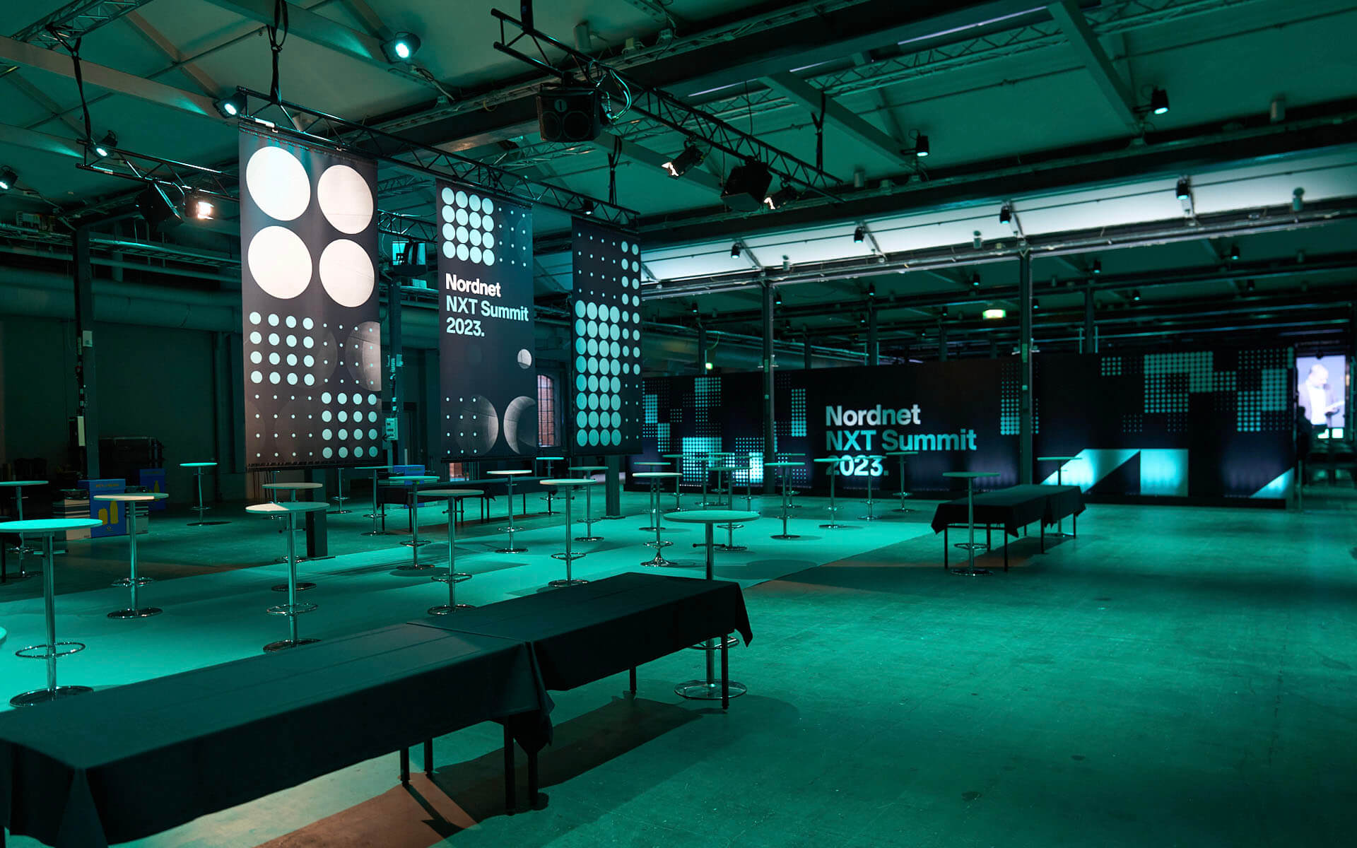 Print och branding i Metallgjuteriet – Nordnet NXT Summit 2023, Nacka Strandsmässan