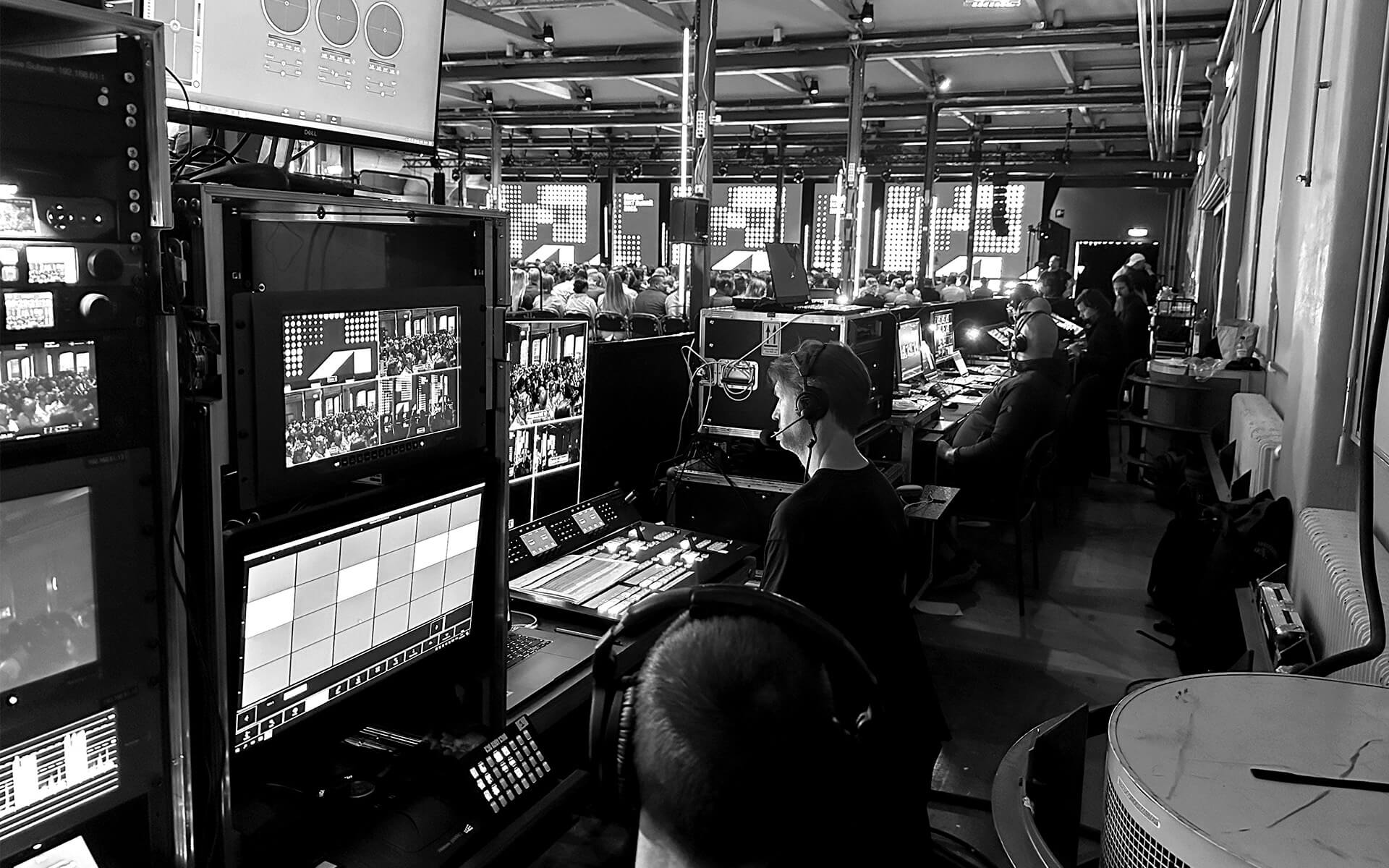 Bakom kulisserna – FOH-plats, Nordnet NXT Summit 2023, Nacka Strandsmässan