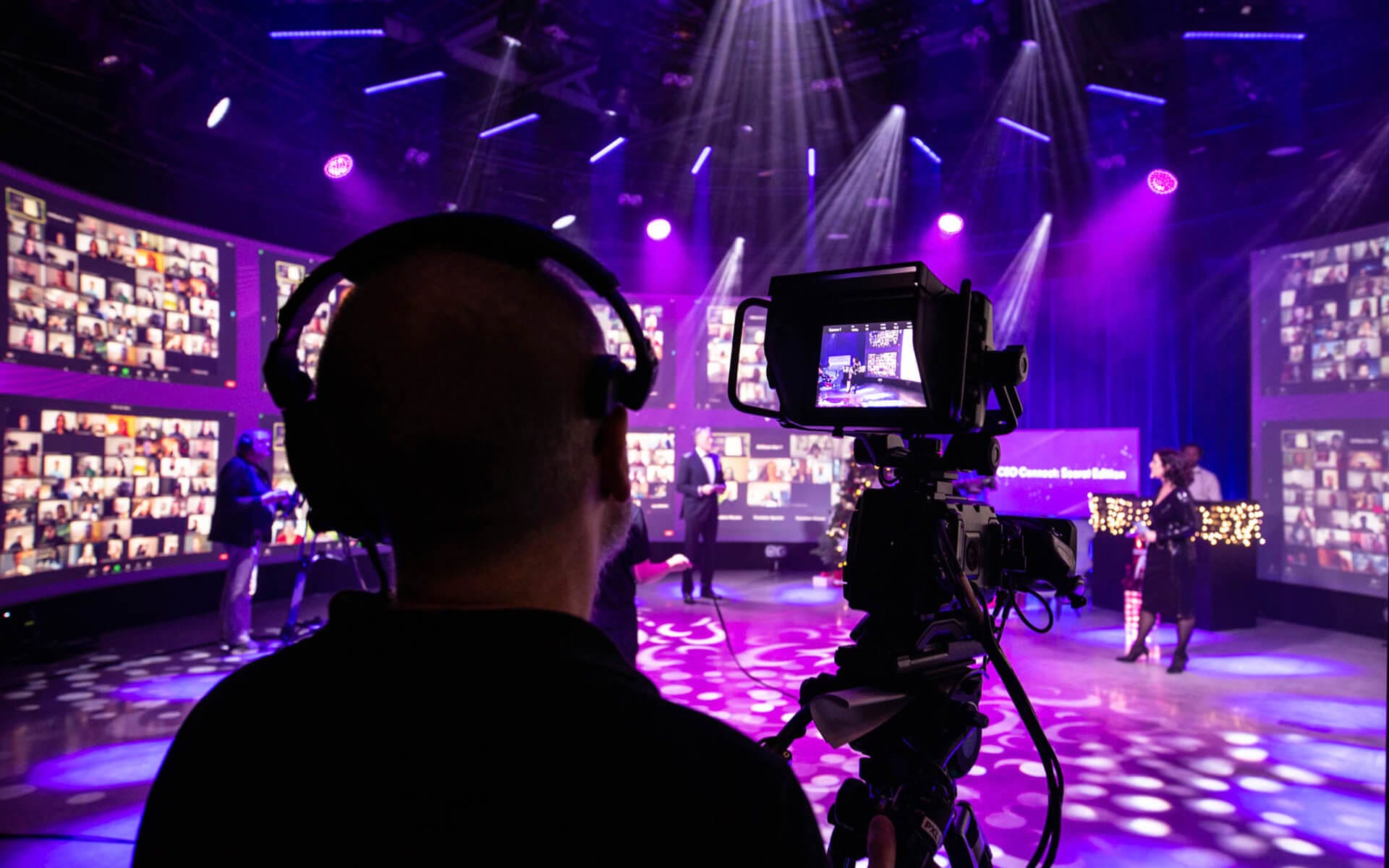 Camera production for Oriflame's digital event – we deliver complete studio solutions for recording and streaming.