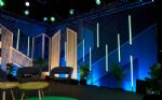 Astera Titan Tubes som scenografi i studion