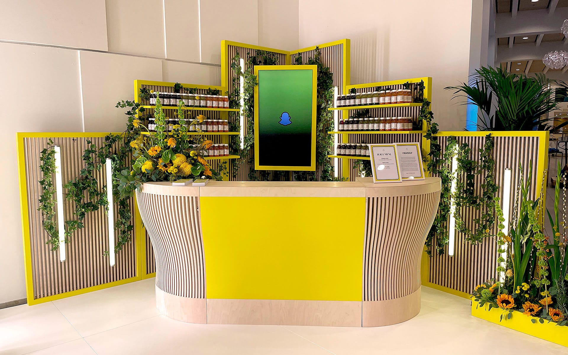 Återanvända delar av Snapchat-lounge på event i Köpenhamn