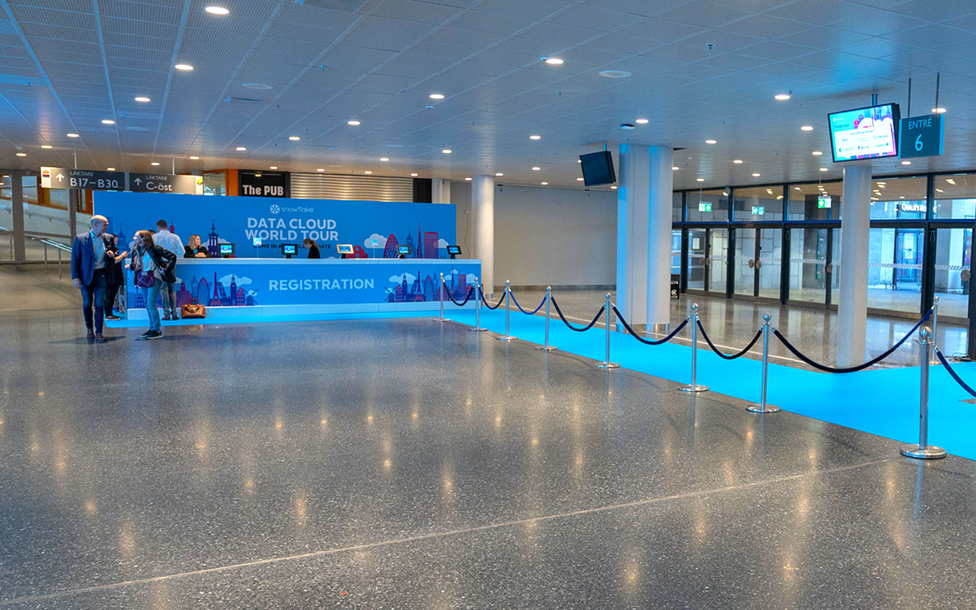Entré och registrering – Snowflake Data Cloud World Tour 2023, Avicii Arena