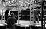 LED-vägg under uppbyggnad i Studio Ett, Strawberry Fields våren 2020