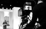 Studiokamera för livestreaming i Studio Ett, Svensk Fastighetsförmedling digital kickoff
