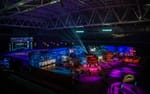 Översikt över 3Arena med scen och Tele2-City mingelområde, Tele2 Awards 2019