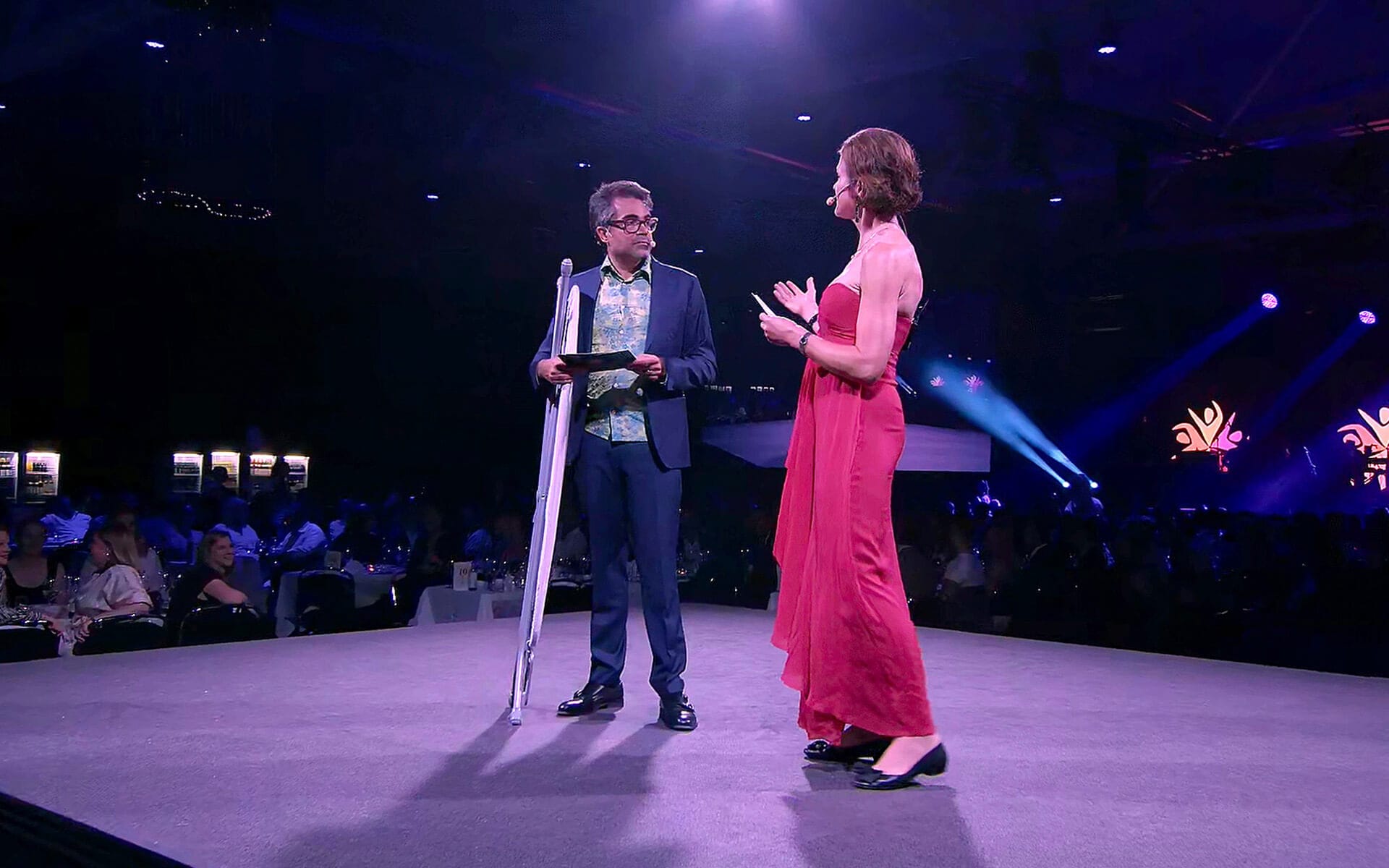 David Batra and Anna Kinberg Batra as moderators, TUR-Spelen 2022 Stadium Arena Norrköping