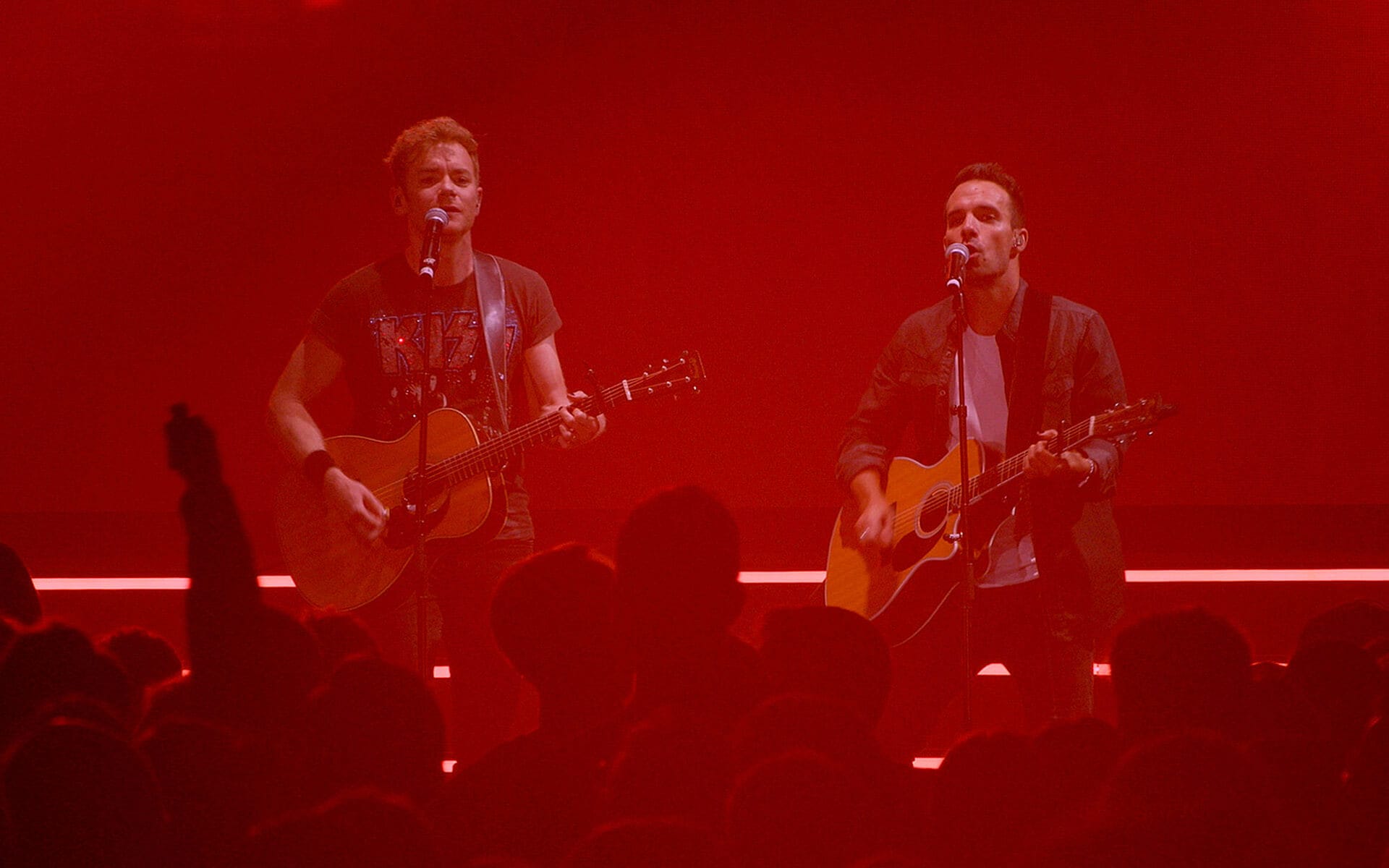 Peter and Bruno performing live on stage, close-up, TUR-Spelen 2022 Stadium Arena Norrköping