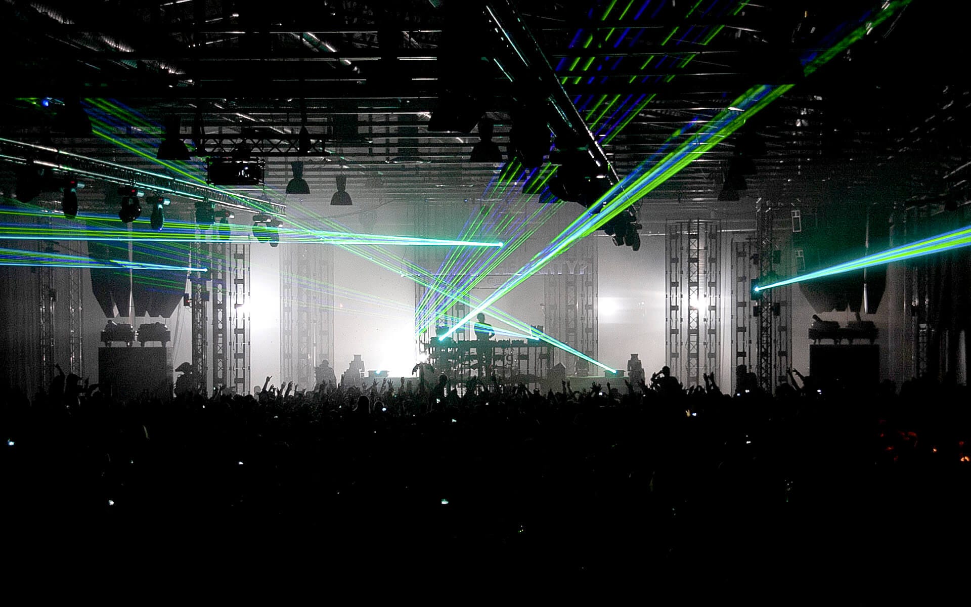 Lasershow från Laserimage på WTP 2011, Frihamnshallen Magasin 9 Stockholm