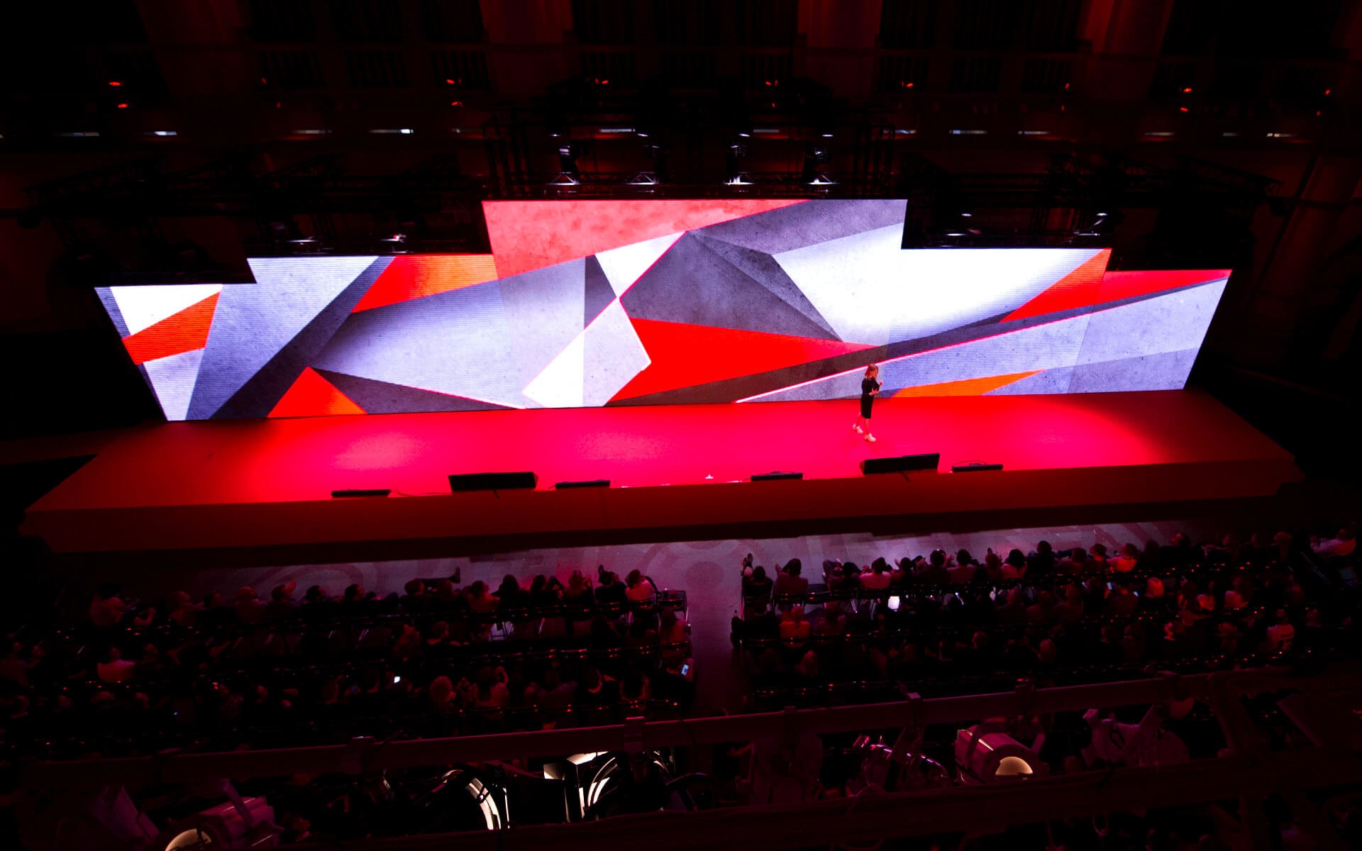 Clara Henry hosting on stage, YouTube 10th anniversary Nordic Museum Stockholm