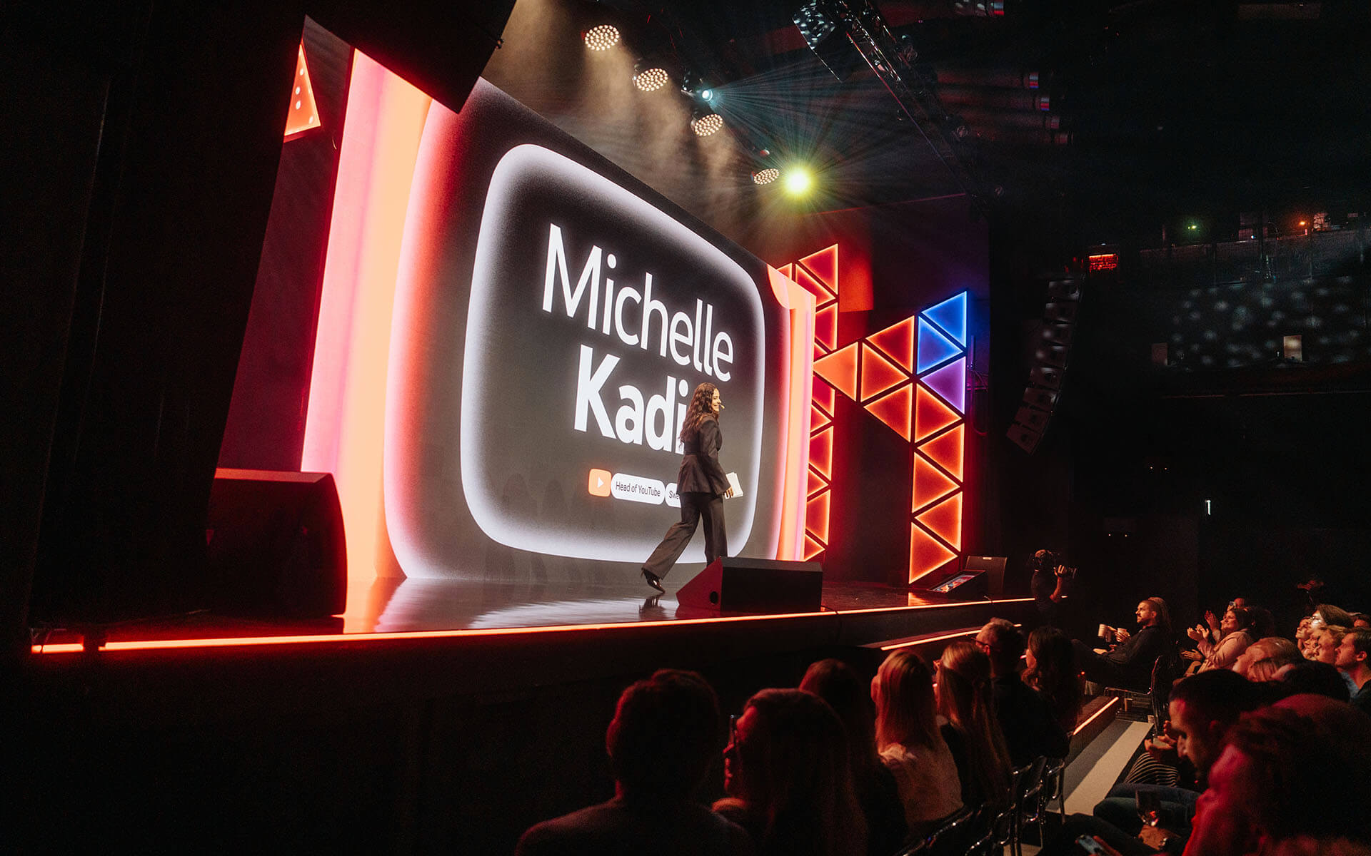 Speaker on stage during YouTube Festival 2025