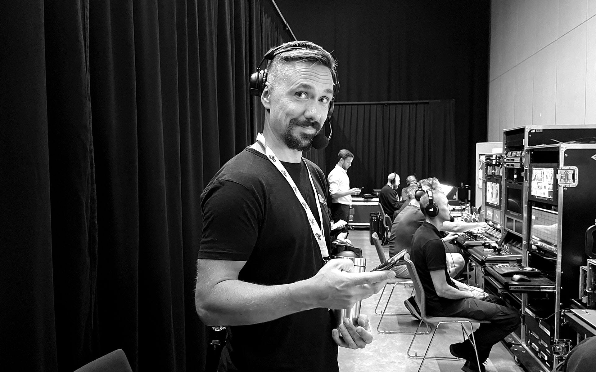 Video technician Pierre Nilsson at F.O.H. – skilled operators are just as important as the equipment.