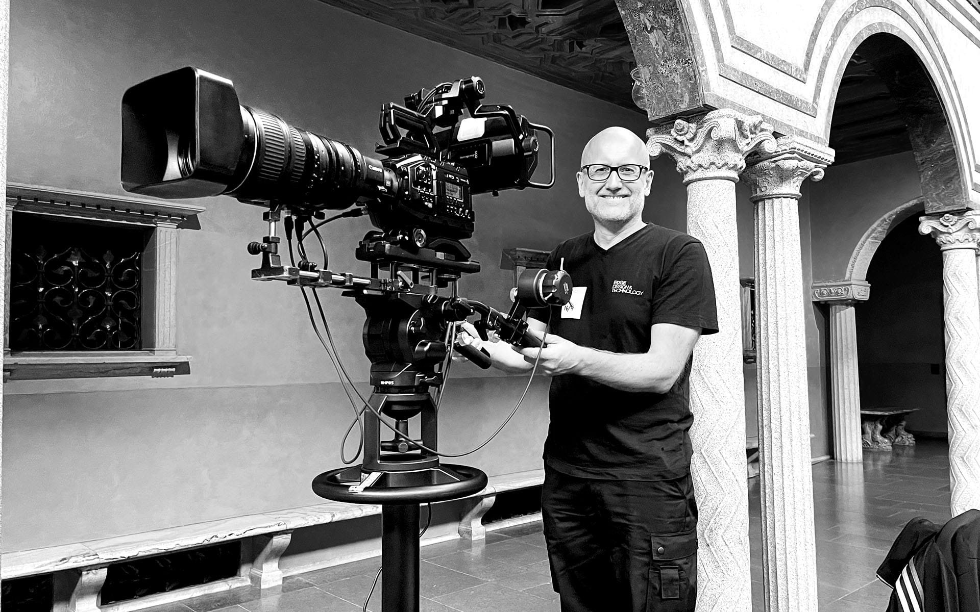 Videographer Jan Hedin – experienced camera operators are essential to a professional camera production.